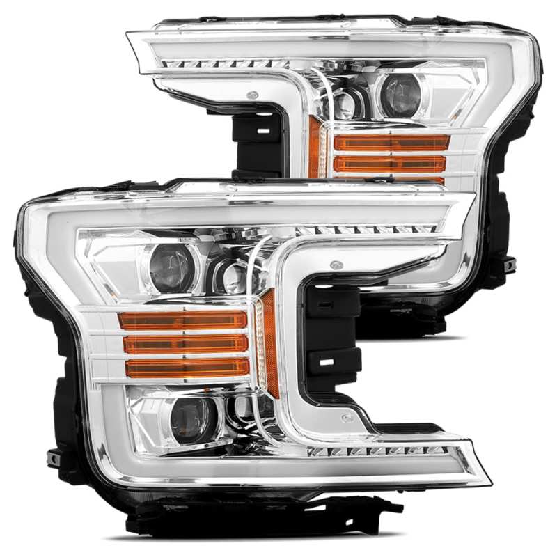 AlphaRex PRO-Series Projector Headlights Plank Style Chrome for 18-19 Ford F-150 880187