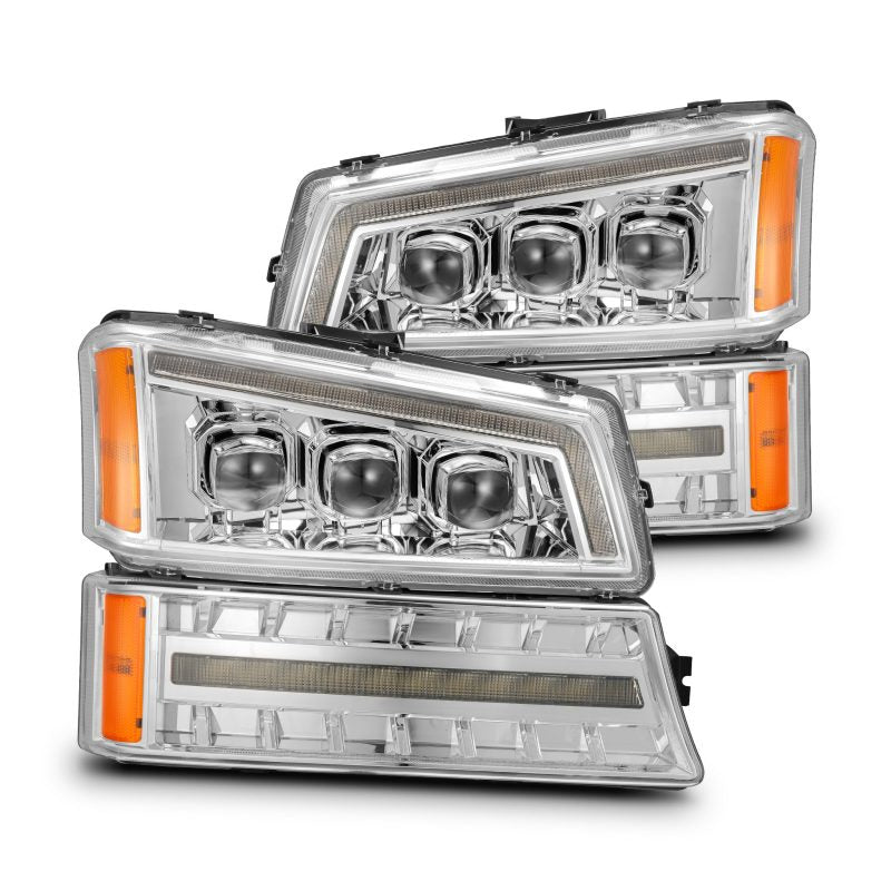 AlphaRex NOVA LED Projector Headlights Chrome 03-06 Chevy Silverado 1500/2500HD/3500HD/Avalanche 880255