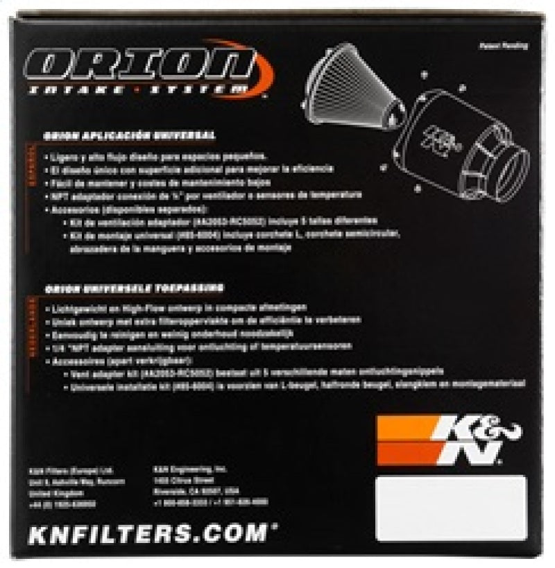 K&N Filters Orion Universal Universal Air Intake System - Air Cleaner Assembly 54-5000