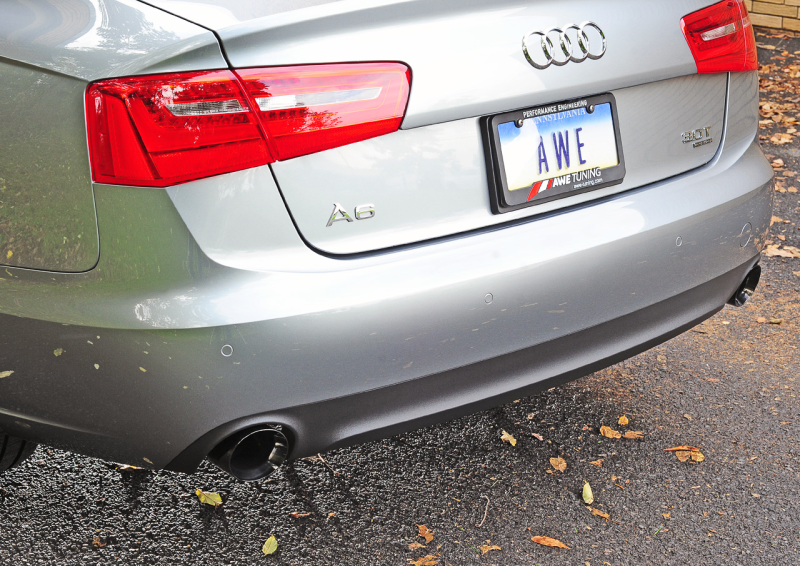 AWE Tuning Touring Edition Exhaust - Dual Outlet Diamond Black Tips for Audi C7 A6 3.0T 3015-33052