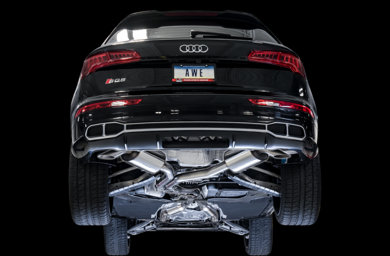 AWE Tuning Touring Edition No Tips Turn Downs Cat-Back Exhaust For Audi B9 SQ5 Resonated 3015-31016