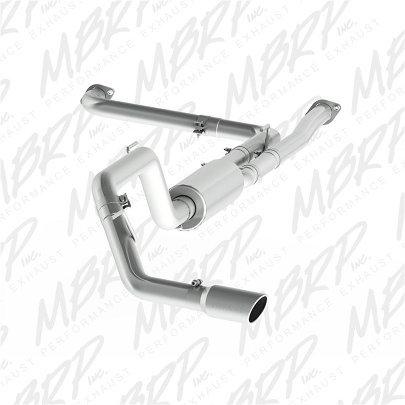 MBRP 4"Tip 3" AL Cat Back Single Side Exhaust For 16-20 Nissan Titan 5.6L XD S5408AL