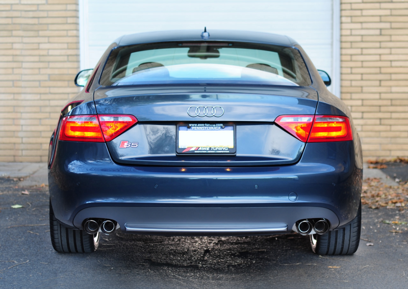 AWE Tuning Touring Edition Exhaust System - Diamond Black Tips for Audi B8 S5 4.2L 3015-42026