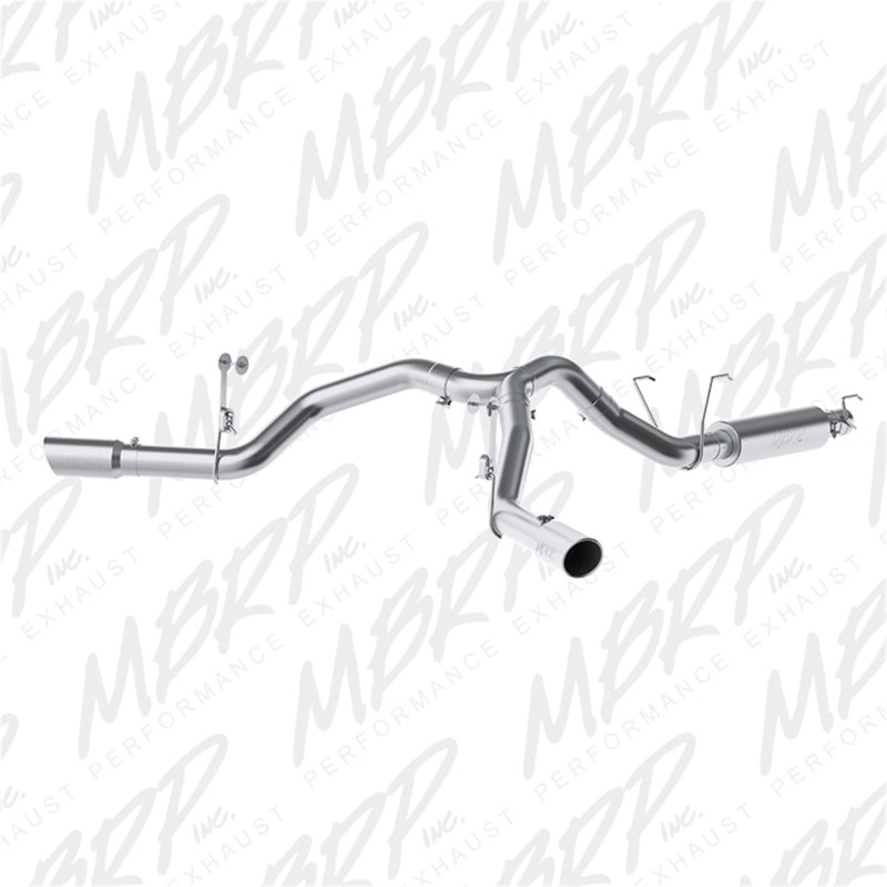 MBRP 4" Cat Back, Dual Split Side Exit, Aluminized Steel, 14-16 Ram 2500 6.4L S5151AL