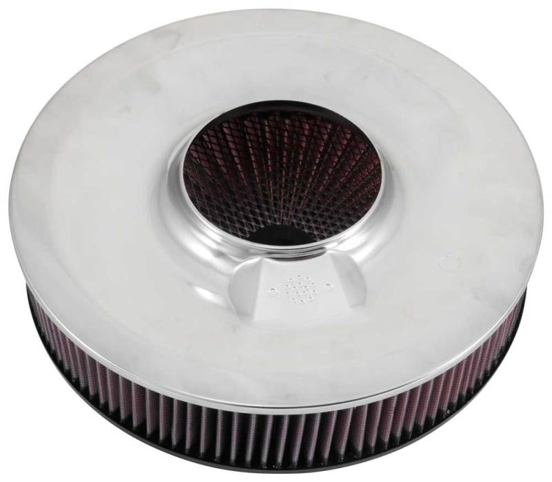 K&N X-Stream Top Airflow Assembly 14" OD 5.125" Neck Flange 4.62" H w/Vent 66-3010