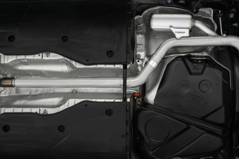 MBRP Dual Split Rear Exit Exhaust, 19-21 VW Jetta GLI T304 3" Cat-Back, Carbon Fiber Tips S46083CF
