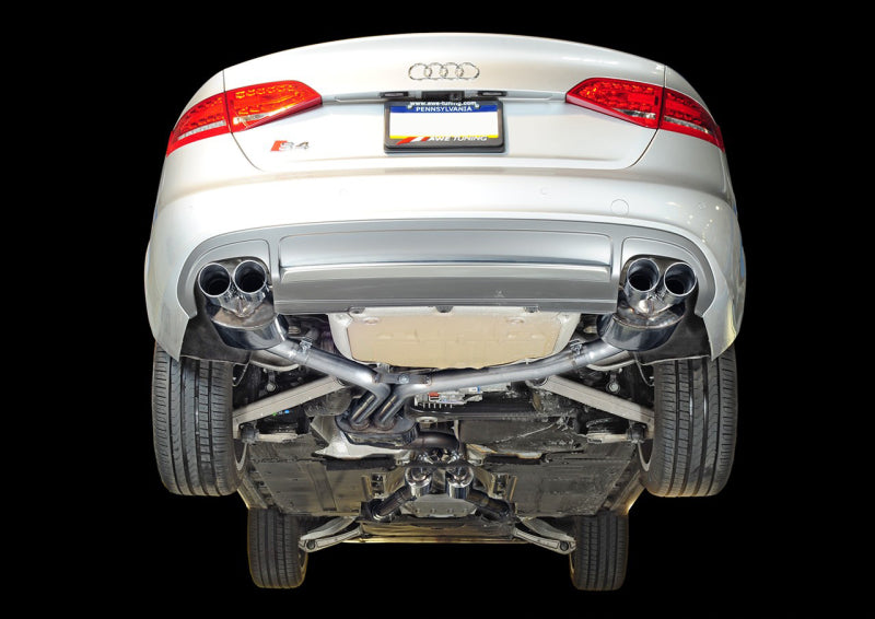 AWE Tuning Touring Edition Exhaust for Audi B8.5 S4 3.0T - 102mm Diamond Black Tips 3010-43012