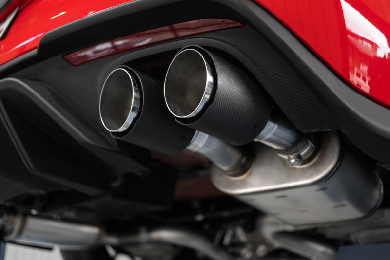 MBRP 3"Cat Back Dual Quad Split Rear Exit T304Active Exhaust w/CF Tips For 18-23Ford Mustang S72093CF