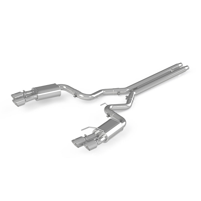 MBRP 3"AL Cat Back w/Quad 4" Dual Wall Tips(Street) For 18-23 Ford Mustang GT 5L S7205AL