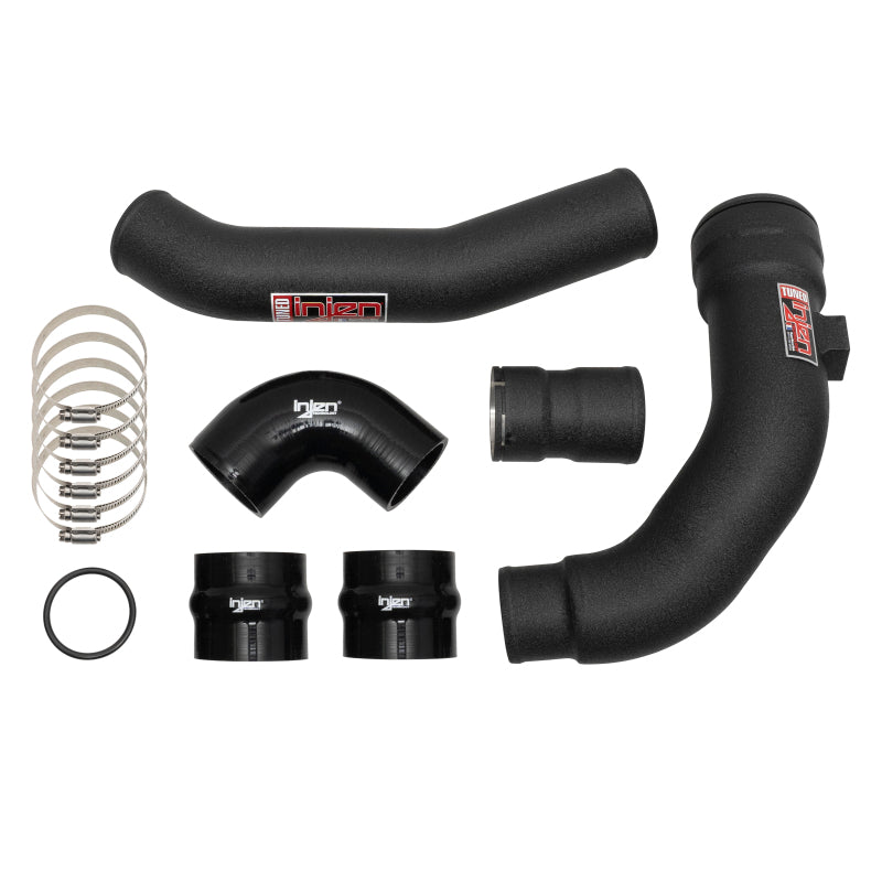 Injen Wrinkle Black SES Intercooler Pipes - SES9004ICPWB