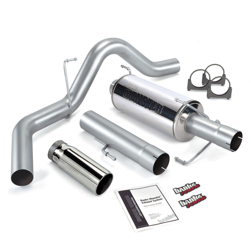 Banks Power Monster Exhaust Sys-Single Exhaust w/Chrome Tip for 04-07 Dodge 5.9L 48700