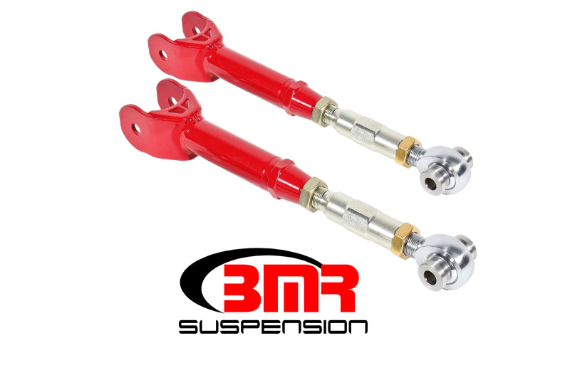 BMR 16-17 6th Gen Camaro Lower Trailing Arms w/ On-Car Adj. Rod Ends - Red