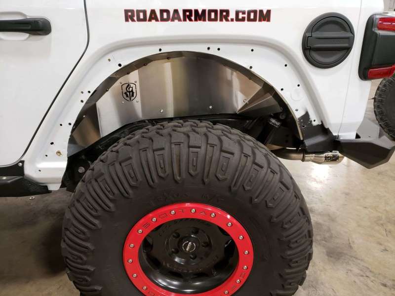 Road Armor 18-20 Jeep Wrangler JL Stealth Rear Fender Liner Body Armor - Raw