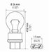 Hella Bulb 3157 12V 27/7W W2.5x16q S8