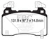 EBC 14+ Chevrolet Corvette Stingray (C7) 6.2 (Z51 Performance Package) Bluestuff Front Brake Pads