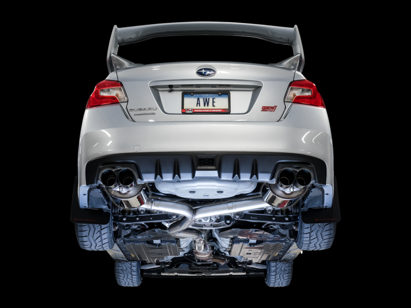 AWE Tuning Touring Edition Exhaust w/ Chrome Silver Quad Tips 102mm for Subaru Sedan 3015-42104