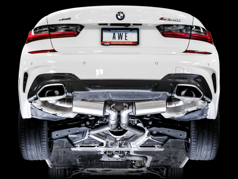 AWE Tuning Non-Resonated Touring Edition Exhaust (Use OE Tips) for 2019+ BMW M340i (G20) 3015-11058