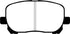 EBC 02-08 Pontiac Vibe 1.8 Redstuff Front Brake Pads