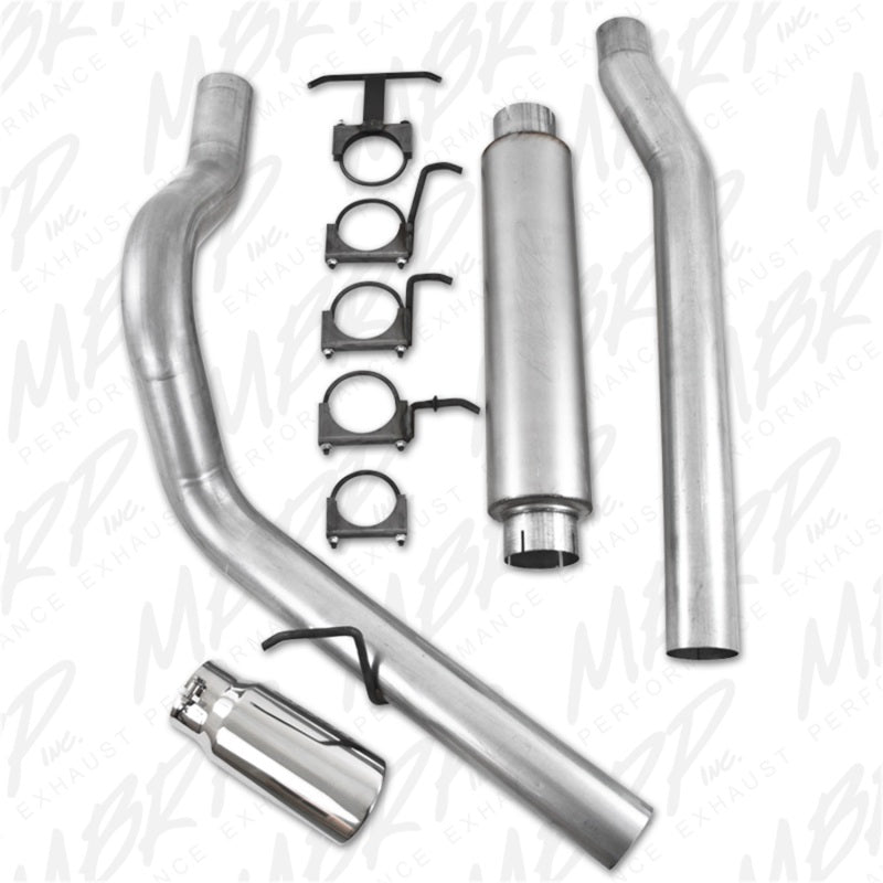 MBRP 4" AL Cat Back Single Side (Stock Cat) For 03-07 Ford F-250/350 6.0L EC/CC S6208AL