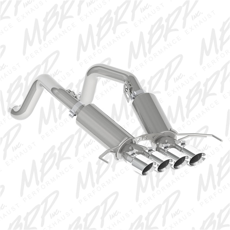 MBRP 3"T304 Dual Muffler Axle Back w/4"Quad Dual Wall Tips For 14-19 Chevy Corvette V8 6.2L S7030304