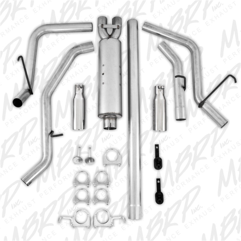 MBRP 2.5" Cat Back, Dual Split Side AL, 06-08 Dodge Ram Hemi 1500 5.7L SC/CC-SB S5128AL