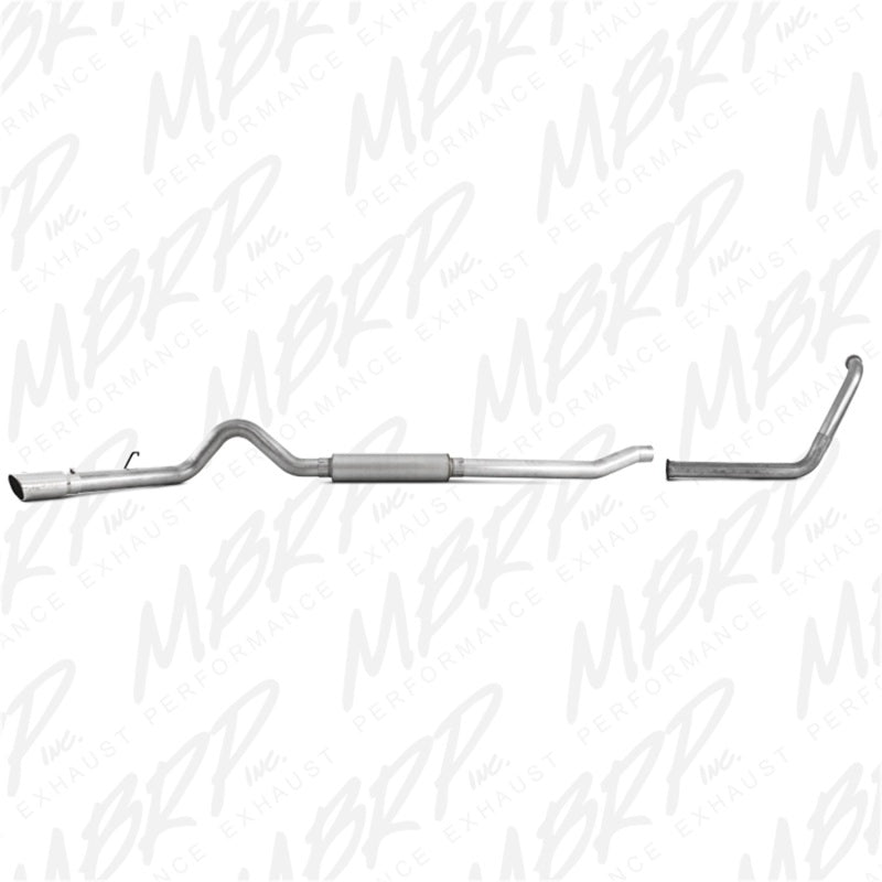 MBRP 4" Turbo Back Single Side (Stock Cat) AL Exit For 03-07 Ford F-250/350 6.0L EC/CC S6206AL