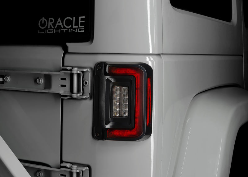 ORACLE Lighting Flush Mount Standard Red LED Tail Lights for 2007-2017 Jeep Wrangler JK 5891-504