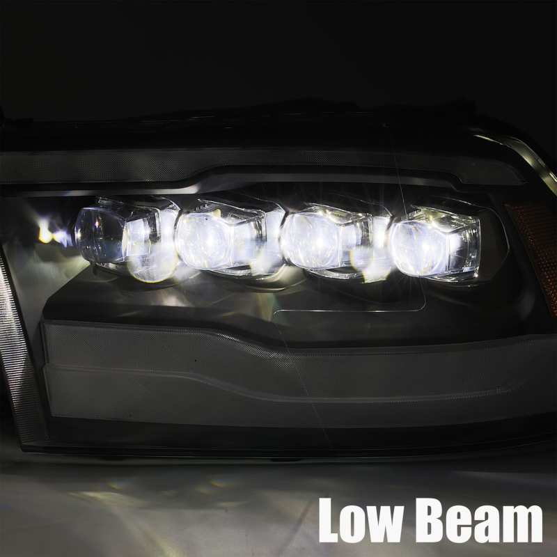 AlphaRex NOVA LED Projector Headlights Plank Style Design Alpha Black 09-18 Dodge Ram 1500HD 880541