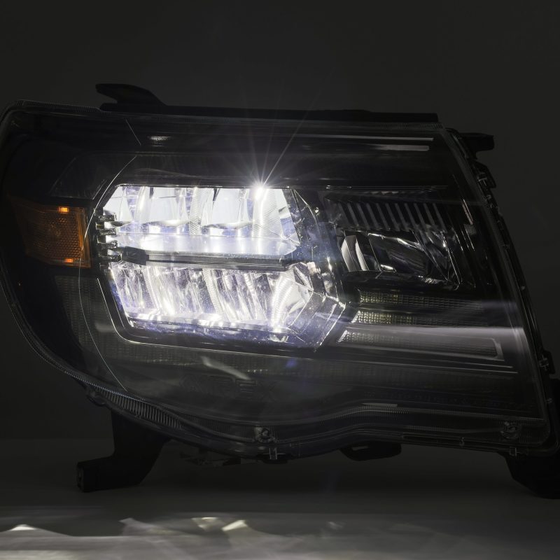 AlphaRex LUXX Crystal Headlights Plank Style Alpha Black for 05-11 Toyota Tacoma 880733