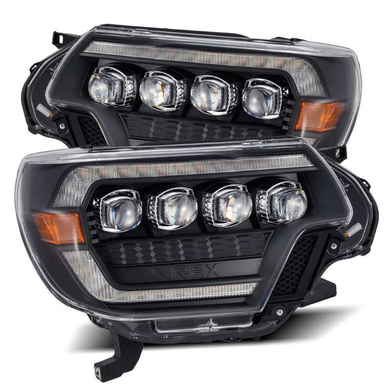 AlphaRex NOVA LED Projector Headlights Plank Style Black for 12-15 Toyota Tacoma 880753