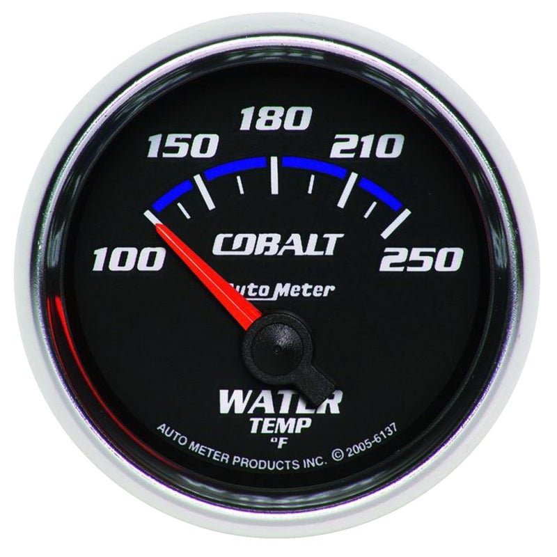 Autometer Cobalt 2-1/16" 100-250°F Short Sweep Air-Core Electronic Water Temperature Gauge - 6137