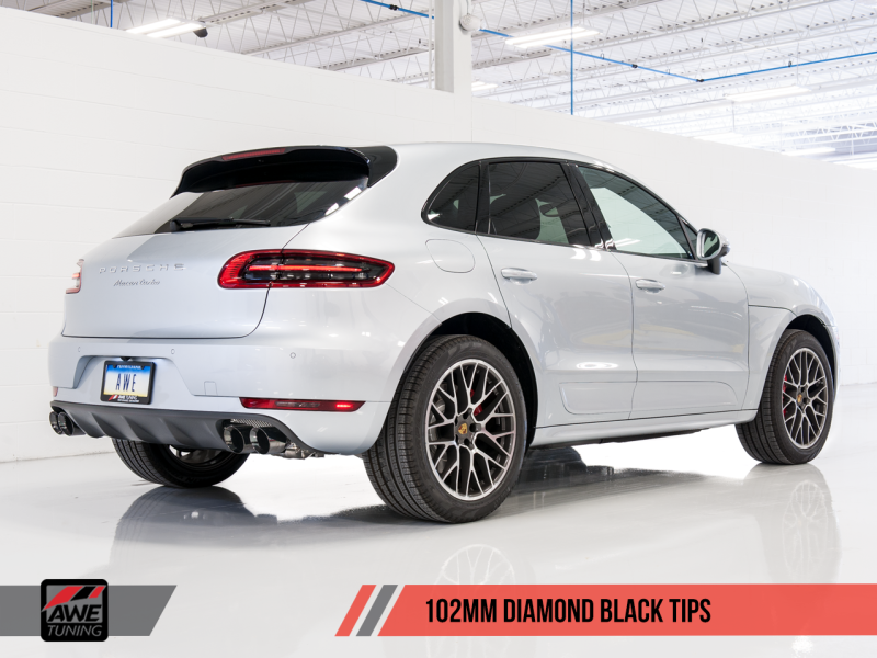 AWE Tuning Touring Edition Exhaust System - Diamond Black 102mm Tips for Porsche Macan 3015-43072