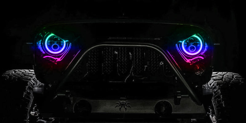 ORACLE Lighting High Powered LED Headlights 7in (Black Bezel) - ColorSHIFT w/BC1 Controller 5769-335