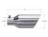 MBRP 4.5"O.D. Dual Walled Angled Rolled End 2.5"Inlet 11" Length, T304 Universal Tip - T5161