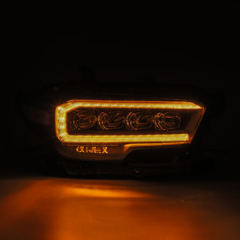 AlphaRex NOVA LED Projector Headlight Plank Style Alpha Black for 16-20 Toyota Tacoma 880705