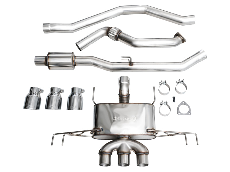 AWE Tuning Touring Edition Exhaust w/ Triple Chrome Silver Tips for 2023 Honda Civic 3015-52287