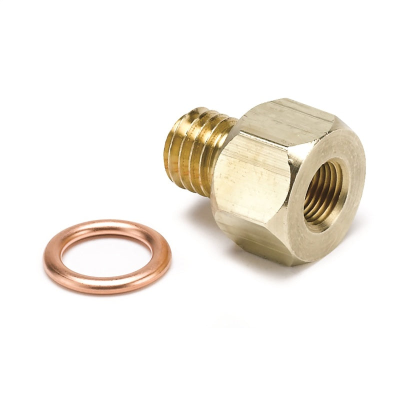 Autometer Brass Metric Temperature or Pressure Fitting Adapter-M12x1.75 Male To 1/8" NPT - 2278