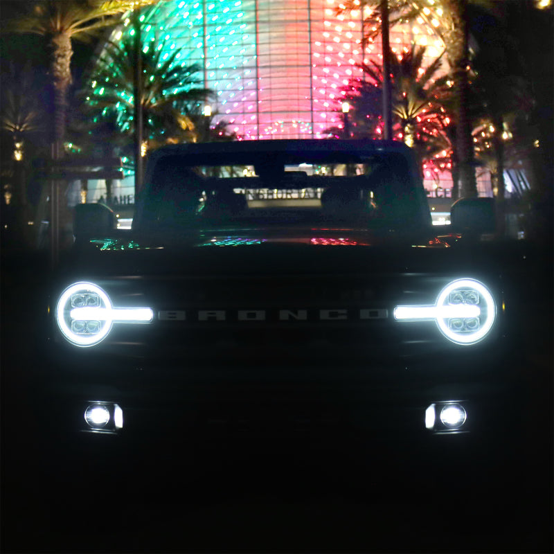 AlphaRex NOVA LED Projector Headlights Black for 21-23 Ford Bronco 880260
