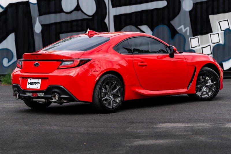 MBRP 3" Cat Back Dual Split Rear Exit 13-16 Subaru BRZ 2.0L/ 2.4L w/Burnt End Tips S48043BE