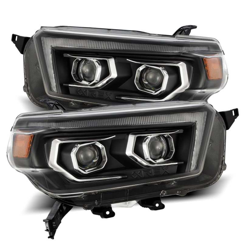 AlphaRex LUXX LED Projector Headlights Plank Style Black for 10-13 Toyota 4Runner 880757