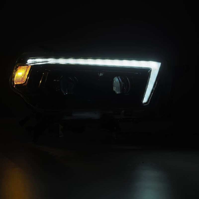 AlphaRex LUXX LED Projector Headlights Plank Style Alpha Black for 10-13 Toyota 4Runner 880756
