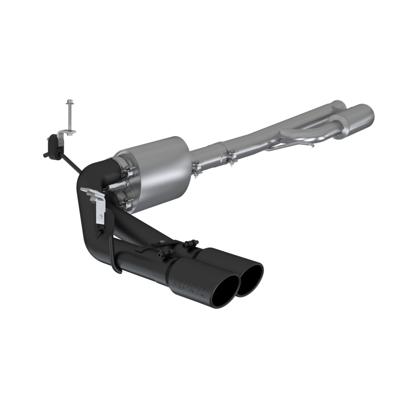 MBRP 3" Cat Back, Pre-Axle Dual Side, Black Coated 2019+ Chevrolet Silverado 1500 4.5L/5.3L S5092BLK