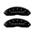 MGP 4 Caliper Covers Engraved Front Mustang Engraved Rear 50 Black finish silver ch