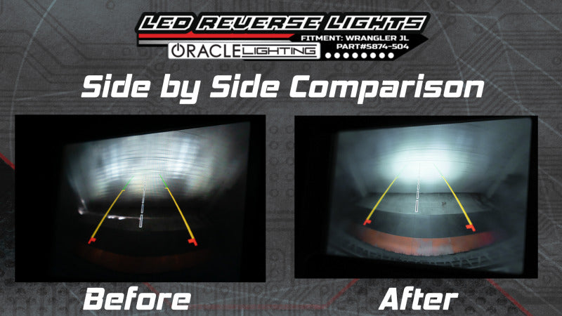 ORACLE Lighting Rear Bumper LED Reverse Lights for Jeep Wrangler JL - 6000K 5874-504