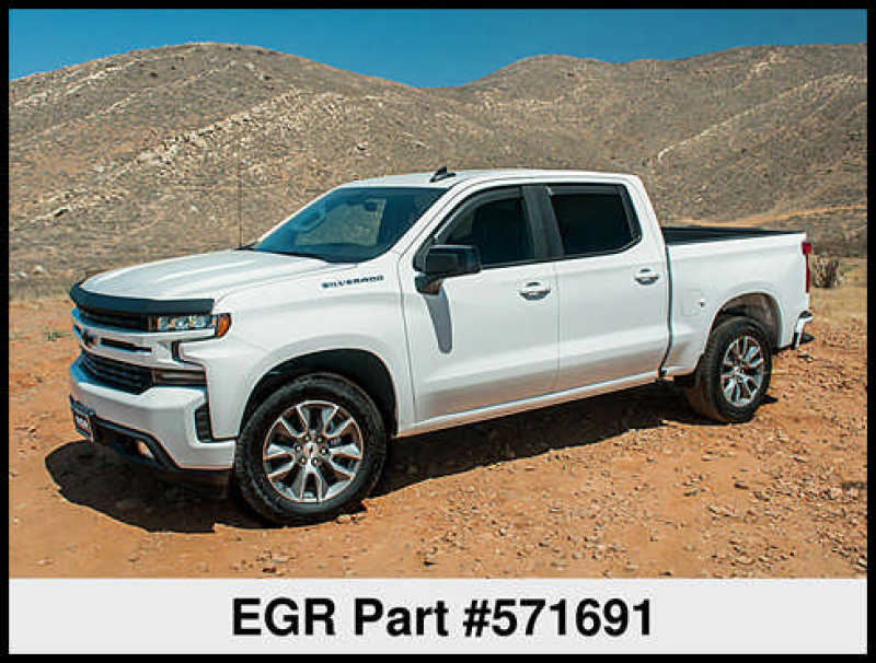 EGR 2019 Chevy 1500 Crew Cab In-Channel Window Visors - Dark Smoke