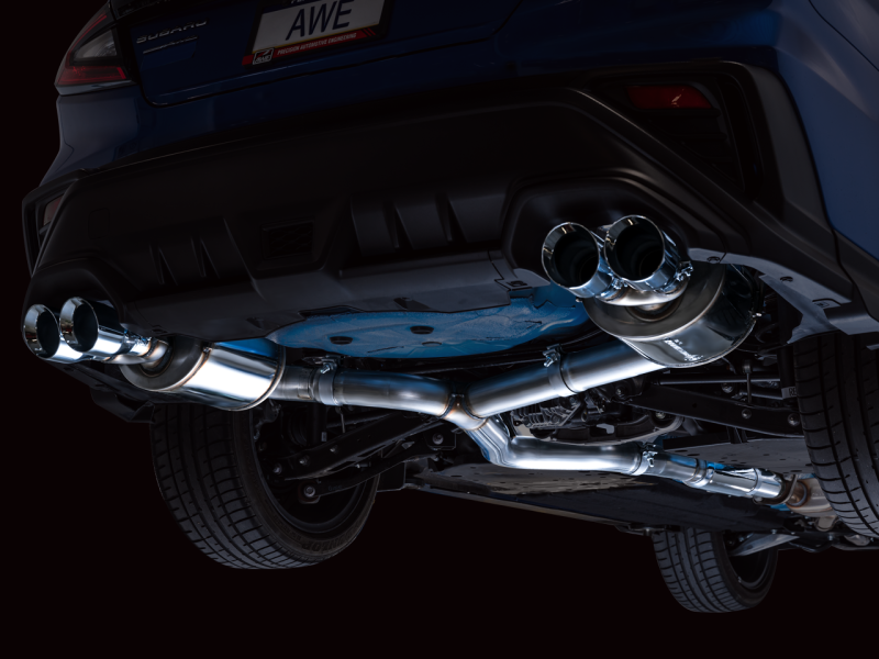 AWE Tuning Touring Edition Exhaust - Chrome Silver Tips for 2022+ VB Subaru WRX 3015-42979