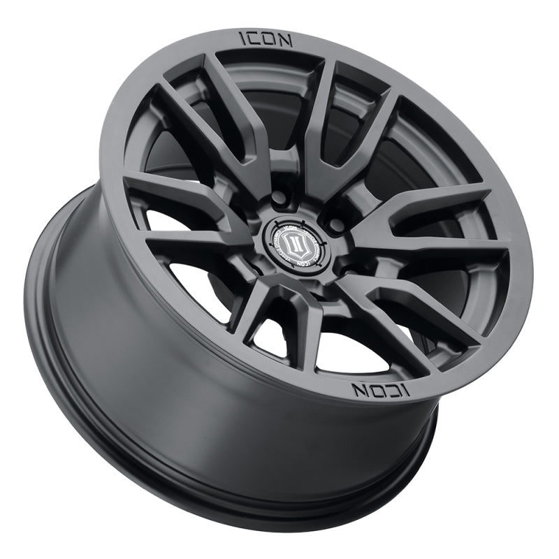 ICON Vector 6 17x8.5 6x135 6mm Offset 5in BS 87.1mm Bore Satin Black Wheel