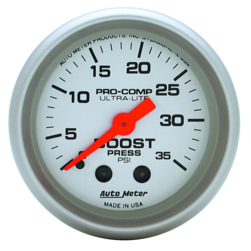 Autometer Ultra-Lite 2-1/16" 0-35 PSI Mechanical Boost Gauge - 4304