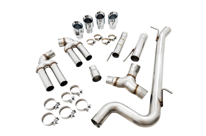 AWE Tuning Track Edition Exhaust w/Chrome Silver Tips 102mm for Audi 8V S3 3015-42142