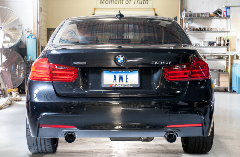 AWE Tuning Touring Edition Axle Back Exhaust for BMW F3X 335i/435i-90mmDiamond Black Tips 3010-33028